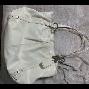 White Leather Coach Bag